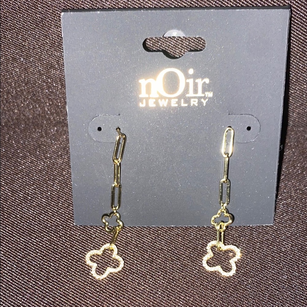 nOir Jewelry Silver Butterfly Dangle Earrings